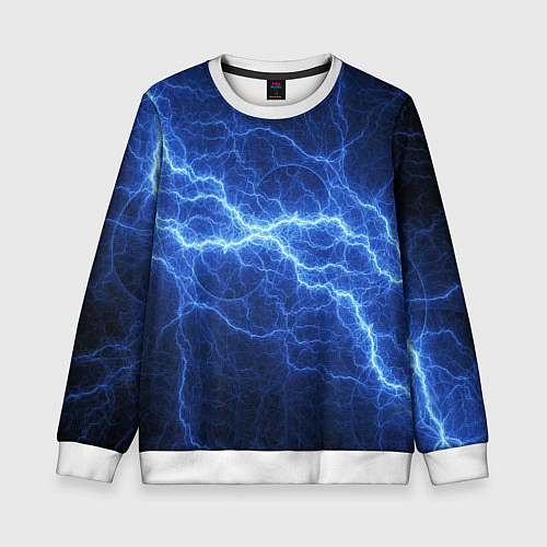 Детский свитшот Разряд электричества / 3D-Белый – фото 1