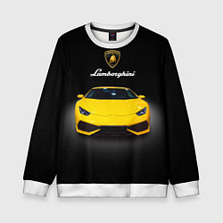 Свитшот детский Итальянский спорткар Lamborghini Aventador, цвет: 3D-белый