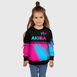 Свитшот детский Akira - neon gradient: символ сверху, цвет: 3D-черный — фото 2