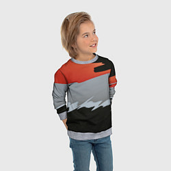 Свитшот детский Тройной стиль цветов, цвет: 3D-меланж — фото 2