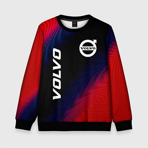 Детский свитшот Volvo красный карбон / 3D-Черный – фото 1