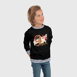 Свитшот детский 9 мая - russia victory day черная версия, цвет: 3D-меланж — фото 2