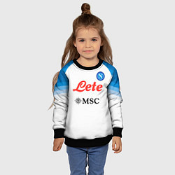 Свитшот детский Хвича Кварацхелия Наполи форма гостевая, цвет: 3D-черный — фото 2