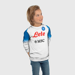 Свитшот детский Наполи форма гостевая, цвет: 3D-белый — фото 2