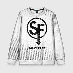 Детский свитшот Sally Face с потертостями на светлом фоне