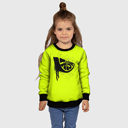 Свитшот детский Fresh lime, цвет: 3D-черный — фото 2