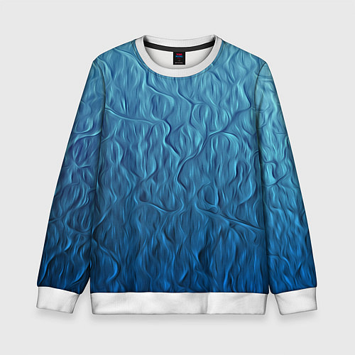 Детский свитшот Волнистый узор / 3D-Белый – фото 1