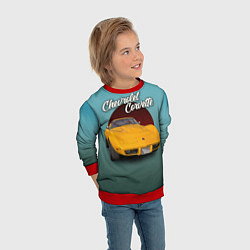 Свитшот детский Американский спорткар Chevrolet Corvette Stingray, цвет: 3D-красный — фото 2