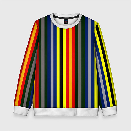 Детский свитшот Полосы школа чародейства и волшебства / 3D-Белый – фото 1