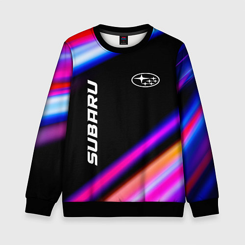 Детский свитшот Subaru speed lights / 3D-Черный – фото 1