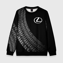 Свитшот детский Lexus tire tracks, цвет: 3D-черный