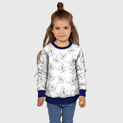 Свитшот детский Лилия цветочный паттерн, цвет: 3D-синий — фото 2