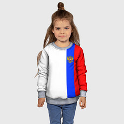 Свитшот детский Цвета России - герб, цвет: 3D-меланж — фото 2