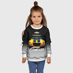 Свитшот детский Американский спорткар Camaro 1970 года, цвет: 3D-белый — фото 2