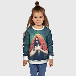 Свитшот детский Рыжая ведьма колдует в лесу, цвет: 3D-белый — фото 2
