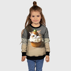 Свитшот детский КексоКот, цвет: 3D-черный — фото 2