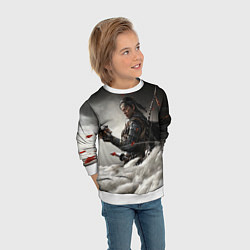 Свитшот детский Ghost of Tsushima game, цвет: 3D-белый — фото 2