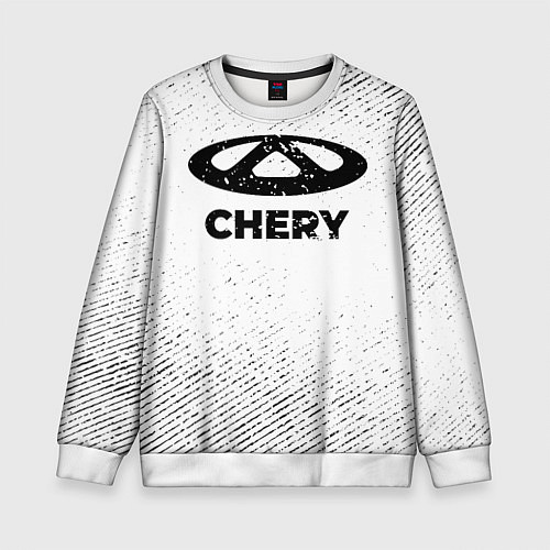 Детский свитшот Chery с потертостями на светлом фоне / 3D-Белый – фото 1