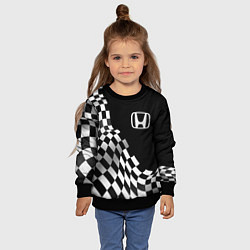 Свитшот детский Honda racing flag, цвет: 3D-черный — фото 2