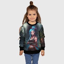 Свитшот детский Jinx league of legends, цвет: 3D-черный — фото 2