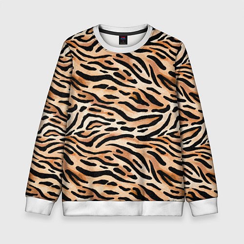 Детский свитшот Тигровая окраска / 3D-Белый – фото 1