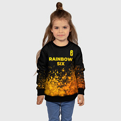 Свитшот детский Rainbow Six - gold gradient: символ сверху, цвет: 3D-черный — фото 2