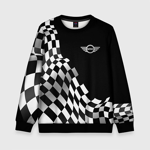 Детский свитшот Mini racing flag / 3D-Черный – фото 1