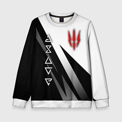Свитшот детский The witcher - знаки, цвет: 3D-белый