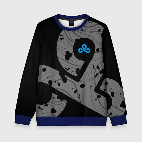 Детский свитшот Форма Cloud 9 black / 3D-Синий – фото 1