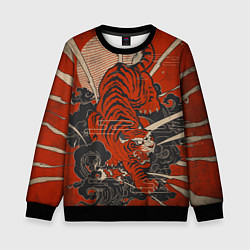 Детский свитшот Тигр в японском стиле