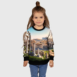 Свитшот детский Руины Рима, цвет: 3D-черный — фото 2
