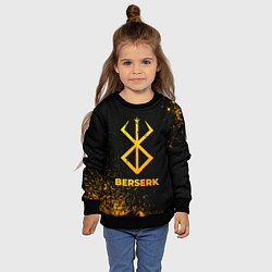 Свитшот детский Berserk - gold gradient, цвет: 3D-черный — фото 2