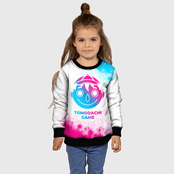 Свитшот детский Tomodachi Game neon gradient style, цвет: 3D-черный — фото 2