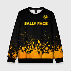 Детский свитшот Sally Face - gold gradient: символ сверху