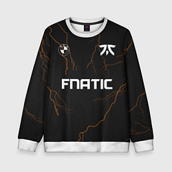 Свитшот детский Форма Fnatic молнии, цвет: 3D-белый