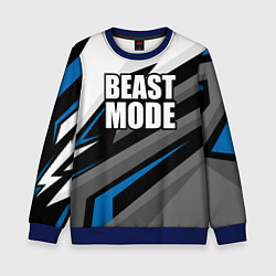 Свитшот детский Beast mode - blue sport, цвет: 3D-синий