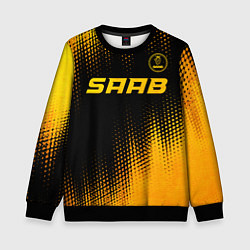 Детский свитшот Saab - gold gradient: символ сверху