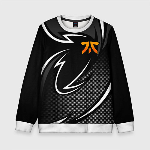 Детский свитшот Fnatic - white line / 3D-Белый – фото 1