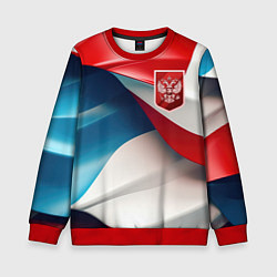 Свитшот детский Красный герб России, цвет: 3D-красный