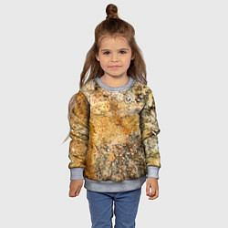 Свитшот детский Скалистая поверхность, цвет: 3D-меланж — фото 2