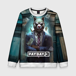 Свитшот детский Payday 3 bear, цвет: 3D-белый