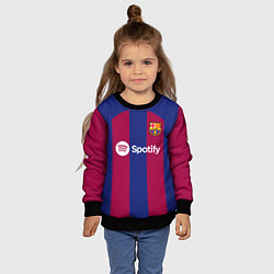Свитшот детский Роберт Левандовский Барселона форма 2324 домашняя, цвет: 3D-черный — фото 2