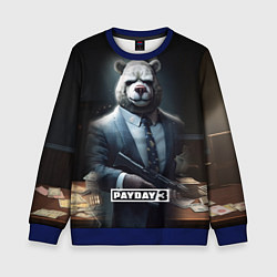 Свитшот детский Payday3 bear, цвет: 3D-синий