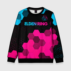 Детский свитшот Elden Ring - neon gradient: символ сверху