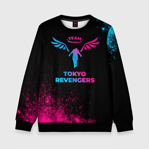 Детский свитшот Tokyo Revengers - neon gradient / 3D-Черный – фото 1