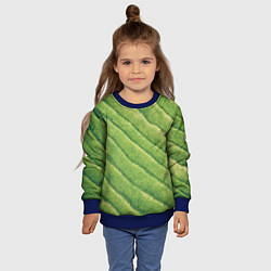 Свитшот детский Травяной паттерн, цвет: 3D-синий — фото 2