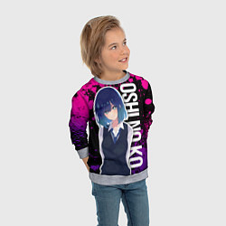Свитшот детский Акане - ребёнок айдола - неон, цвет: 3D-меланж — фото 2