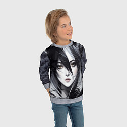 Свитшот детский Аниме девушка-лиса, цвет: 3D-меланж — фото 2