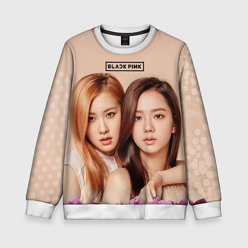 Детский свитшот Blackpink Jisoo and Rose / 3D-Белый – фото 1