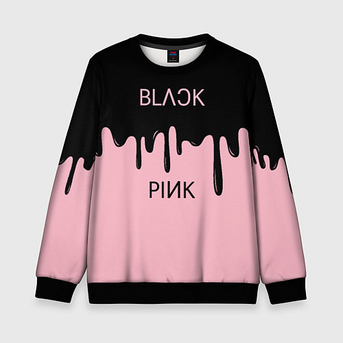 Детский свитшот Blackpink - краски / 3D-Черный – фото 1